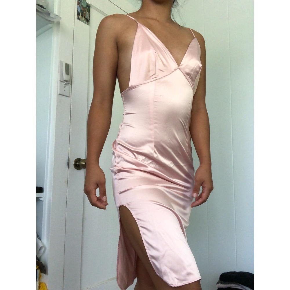 Forever 21- blush satin feel dress